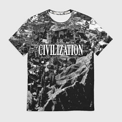 Футболка мужская Civilization - global strategy, цвет: 3D-принт