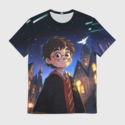 Футболка мужская Гарри Поттер и кометы, цвет: 3D-принт