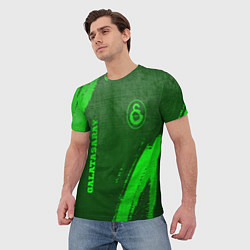 Футболка мужская Galatasaray - green gradient вертикально, цвет: 3D-принт — фото 2