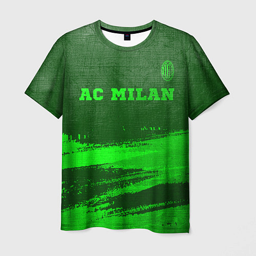 Мужская футболка AC Milan - green gradient посередине / 3D-принт – фото 1