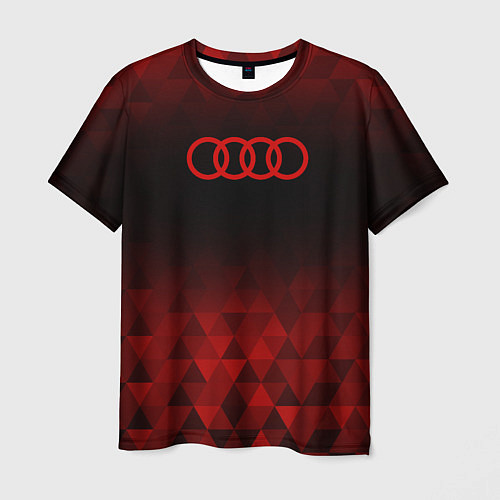 Мужская футболка Audi red poly / 3D-принт – фото 1