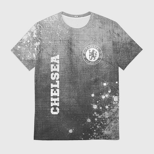 Мужская футболка Chelsea - grey gradient вертикально / 3D-принт – фото 1