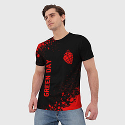 Футболка мужская Green Day - red gradient вертикально, цвет: 3D-принт — фото 2