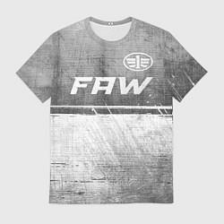 Футболка мужская FAW - grey gradient посередине, цвет: 3D-принт