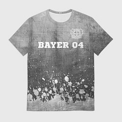 Футболка мужская Bayer 04 - grey gradient посередине, цвет: 3D-принт