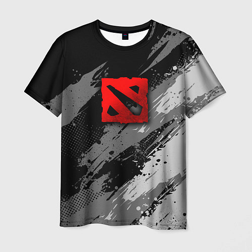 Мужская футболка Dota 2 - монохромный серый / 3D-принт – фото 1