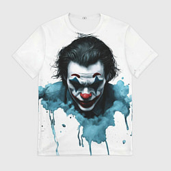 Футболка мужская Голова Джокера и краска, цвет: 3D-принт