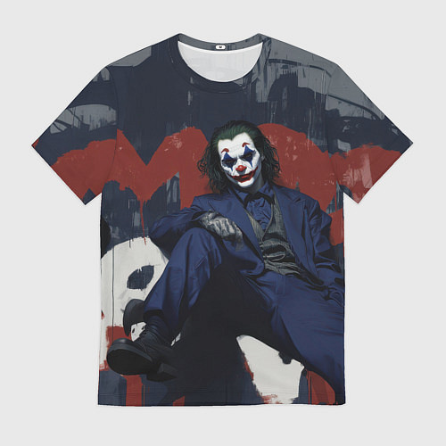 Мужская футболка Джокер в синем костюме / 3D-принт – фото 1