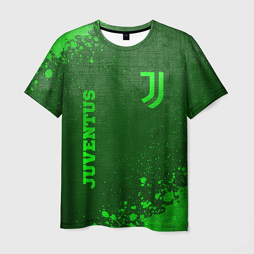 Мужская футболка Juventus - green gradient вертикально / 3D-принт – фото 1