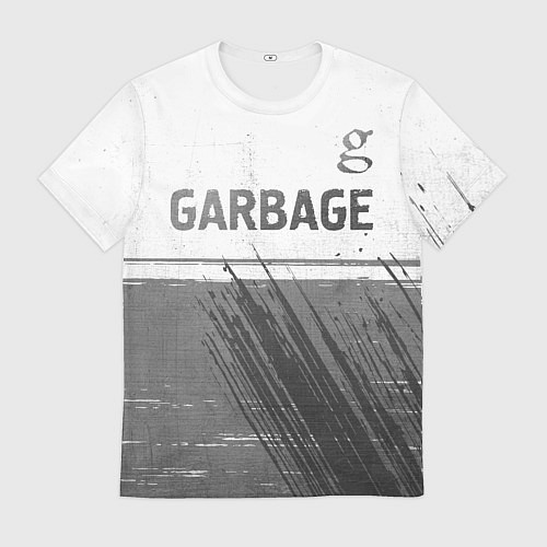 Мужская футболка Garbage - white gradient посередине / 3D-принт – фото 1