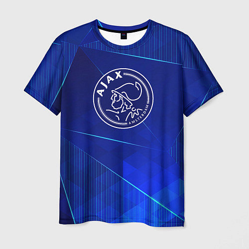Мужская футболка Ajax blue poly / 3D-принт – фото 1