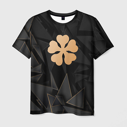 Мужская футболка Black Clover golden poly / 3D-принт – фото 1