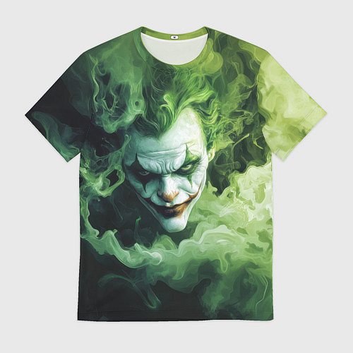Мужская футболка Джокер зеленый дым / 3D-принт – фото 1