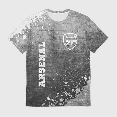 Мужская футболка Arsenal - grey gradient вертикально / 3D-принт – фото 1
