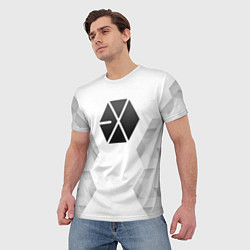 Футболка мужская Exo white poly, цвет: 3D-принт — фото 2