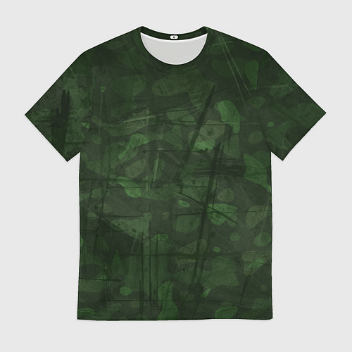 Мужская футболка Абстракция - strange camouflage / 3D-принт – фото 1