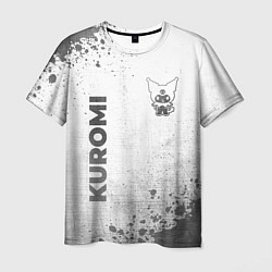Мужская футболка Kuromi - white gradient вертикально