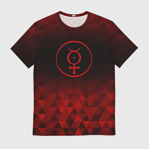 Мужская футболка Marilyn Manson red poly / 3D-принт – фото 1