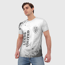 Футболка мужская Leeds United - white gradient вертикально, цвет: 3D-принт — фото 2