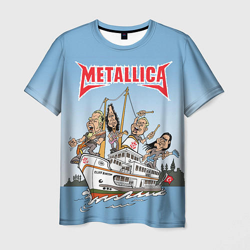 Мужская футболка Metallica - on the ship / 3D-принт – фото 1