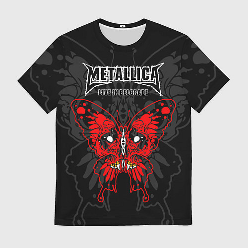 Мужская футболка Metallica - life in Belgrade / 3D-принт – фото 1