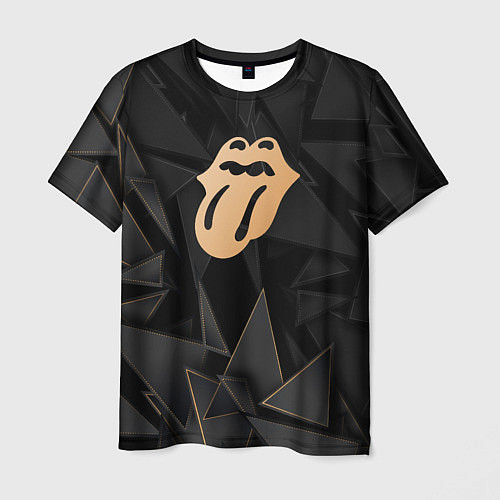 Мужская футболка Rolling Stones golden poly / 3D-принт – фото 1