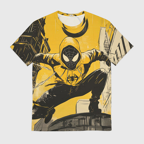 Мужская футболка Черный человек-паук / 3D-принт – фото 1