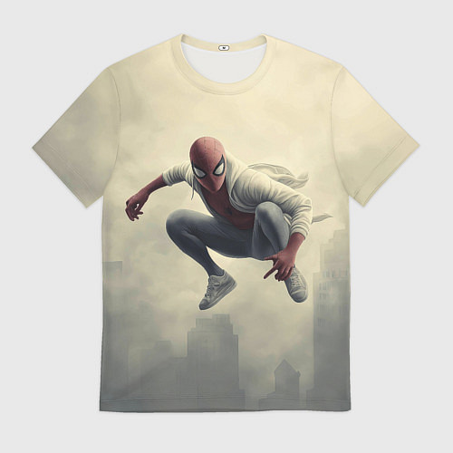 Мужская футболка Человек паук в прыжке / 3D-принт – фото 1