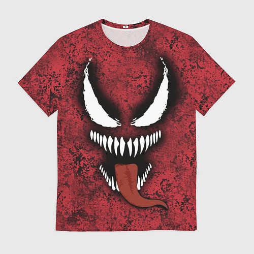 Мужская футболка Веном красный и черный симбиот / 3D-принт – фото 1