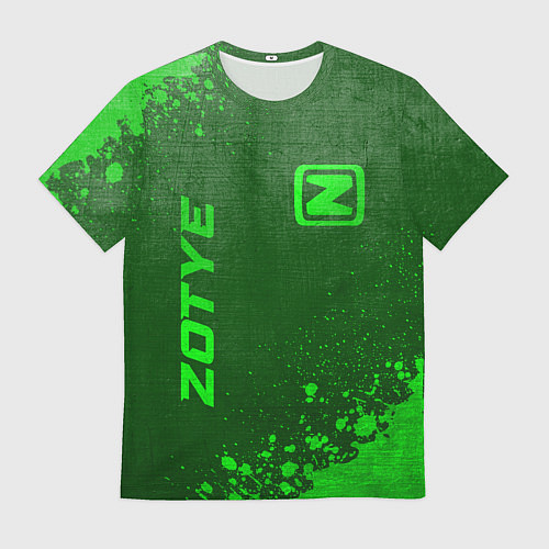 Мужская футболка Zotye - green gradient вертикально / 3D-принт – фото 1
