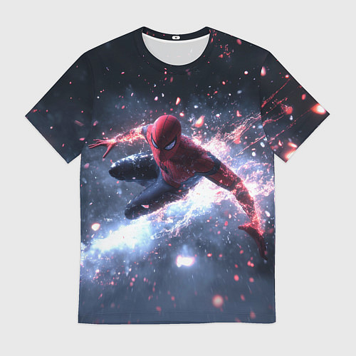 Мужская футболка Человек - паук в полете / 3D-принт – фото 1