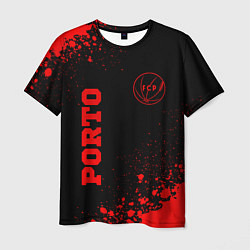 Футболка мужская Porto - red gradient вертикально, цвет: 3D-принт