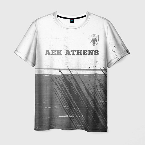 Мужская футболка AEK Athens - white gradient посередине / 3D-принт – фото 1