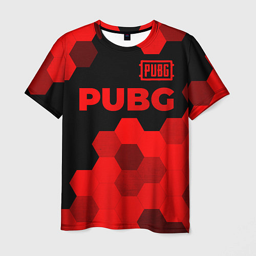 Мужская футболка PUBG - red gradient посередине / 3D-принт – фото 1