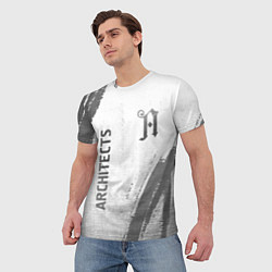 Футболка мужская Architects - white gradient вертикально, цвет: 3D-принт — фото 2