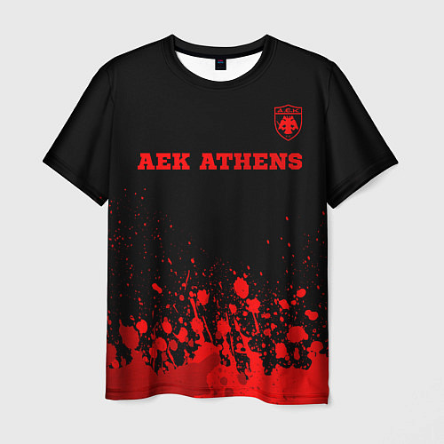 Мужская футболка AEK Athens - red gradient посередине / 3D-принт – фото 1