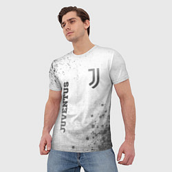 Футболка мужская Juventus - white gradient вертикально, цвет: 3D-принт — фото 2