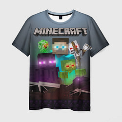 Футболка мужская End and peace - Minecraft, цвет: 3D-принт