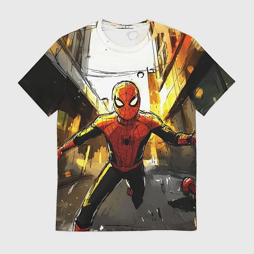 Мужская футболка Бегущий человек - паук / 3D-принт – фото 1