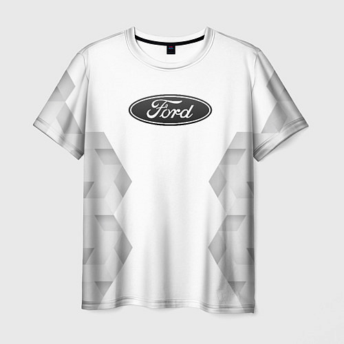 Мужская футболка Ford white poly / 3D-принт – фото 1