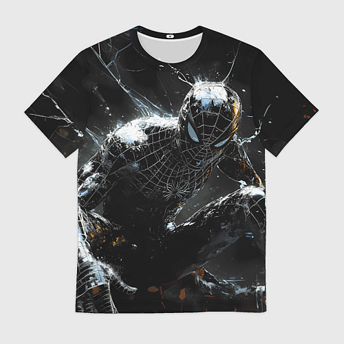 Мужская футболка Человек-паук в черном костюме / 3D-принт – фото 1