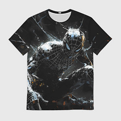 Футболка мужская Человек-паук в черном костюме, цвет: 3D-принт