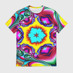 Мужская футболка Абстракция узор фракталы