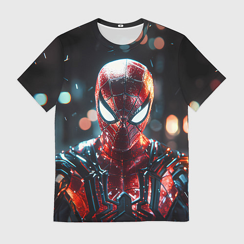 Мужская футболка Человек-паук и вспышки света / 3D-принт – фото 1