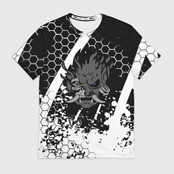 Футболка мужская Samurai соты краски, цвет: 3D-принт