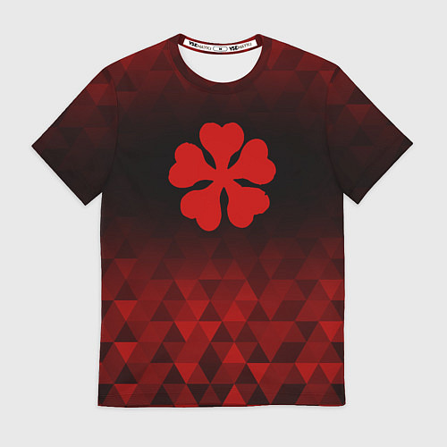 Мужская футболка Black Clover red poly / 3D-принт – фото 1