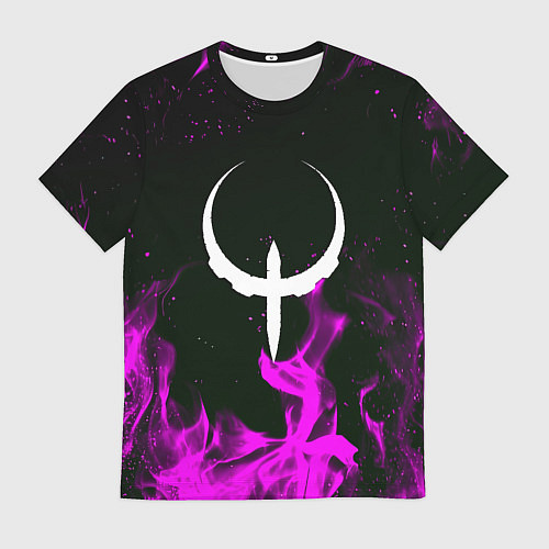 Мужская футболка Quake fire neon / 3D-принт – фото 1