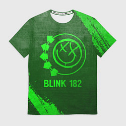 Футболка мужская Blink 182 - green gradient, цвет: 3D-принт