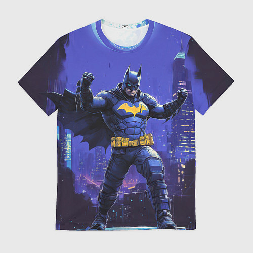 Мужская футболка Бэтмен в стойке победителя / 3D-принт – фото 1