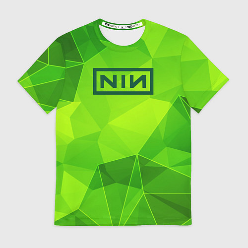 Мужская футболка Nine Inch Nails green poly / 3D-принт – фото 1